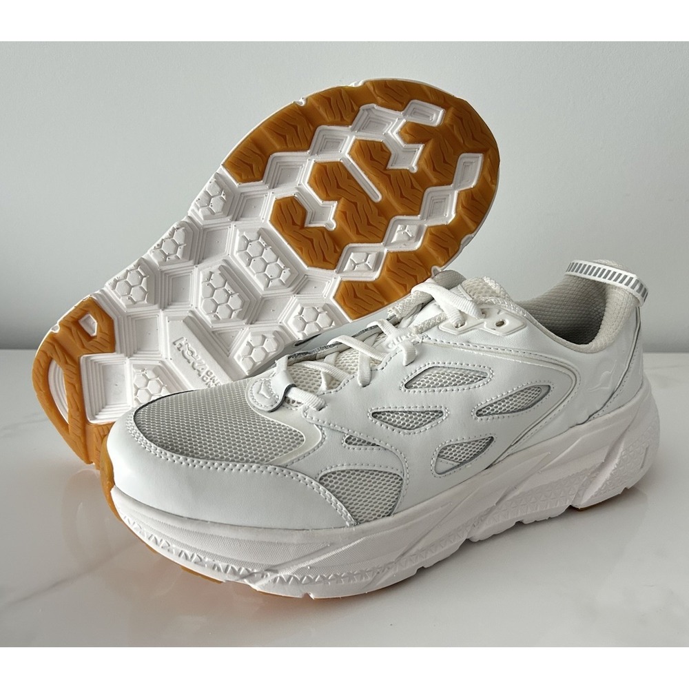 Hoka One One U Clifton  WWH 1160050 Walking Shoes White Size Men's 11 New